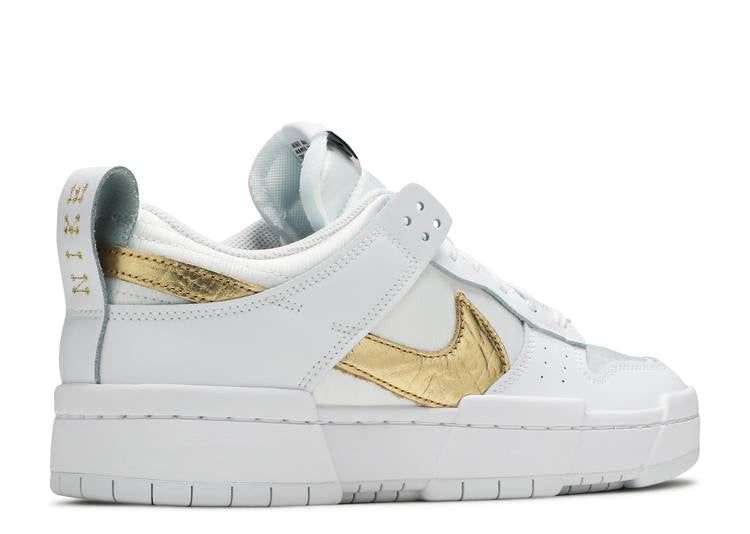 Wmns Dunk Low Disrupt 'White Metallic Gold' denemezapt.myshopify.com Zaptila