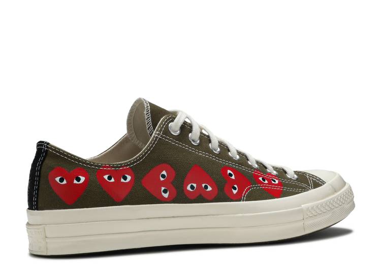 Comme Des Gar&ccedil;ons Play X Chuck 70 Low Top 'Multi Heart' denemezapt.myshopify.com Zaptila