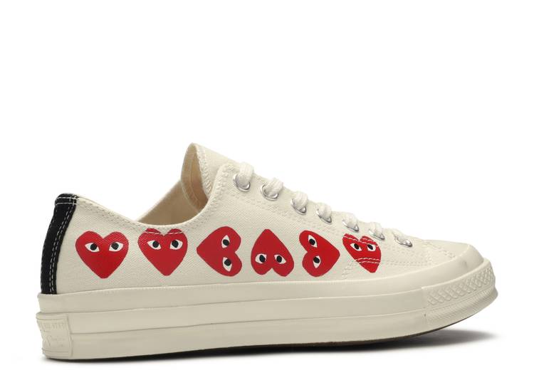 Comme Des Gar&ccedil;ons Play X Chuck 70 Low Top 'Multi Heart' denemezapt.myshopify.com Zaptila