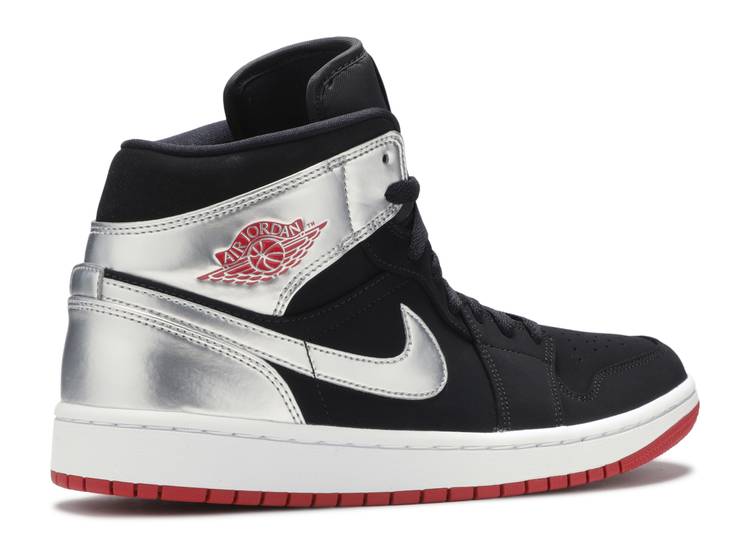 Air Jordan 1 Mid 'Black Metallic Silver' denemezapt.myshopify.com Zaptila
