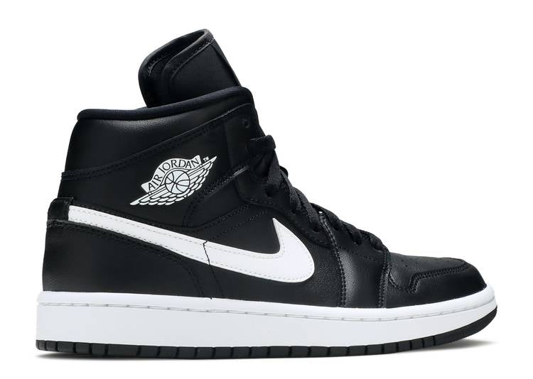 Wmns Air Jordan 1 Mid 'Black White' denemezapt.myshopify.com Zaptila
