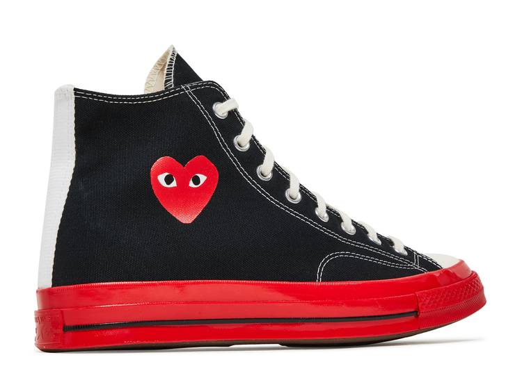 Comme Des Gar&ccedil;ons Play X Chuck 70 High 'Black Red' denemezapt.myshopify.com Zaptila