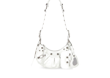 Balenciaga Cagole Shoulder Bag in Patent Fabric 'White'