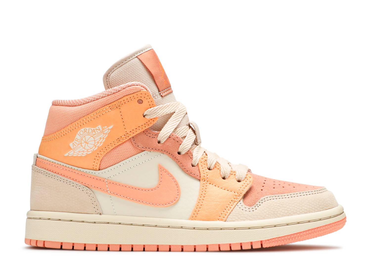 Wmns Air Jordan 1 Mid 'Apricot' denemezapt.myshopify.com Zaptila